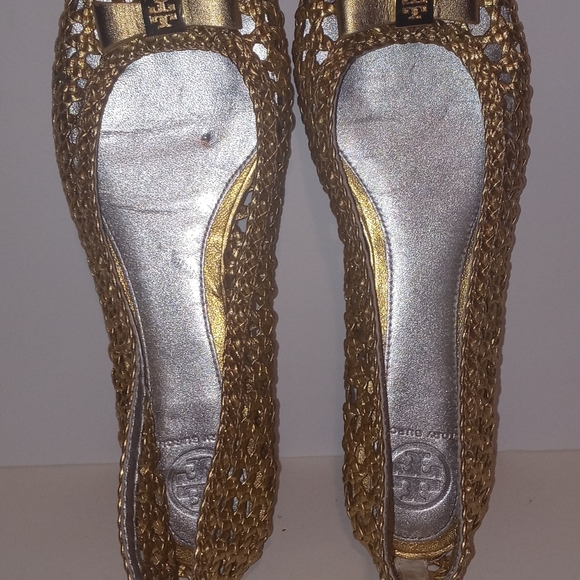 Tory Burch silver and gold flats - Picture 5 of 8